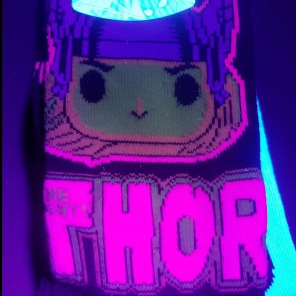 Funko Pop! Marvel Black Light Socks 3-Pack - Picture 7 of 8